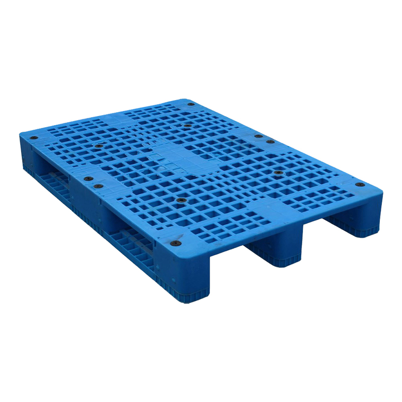 1200*800 3 ランナー HDPE 青いプラスチック パレット