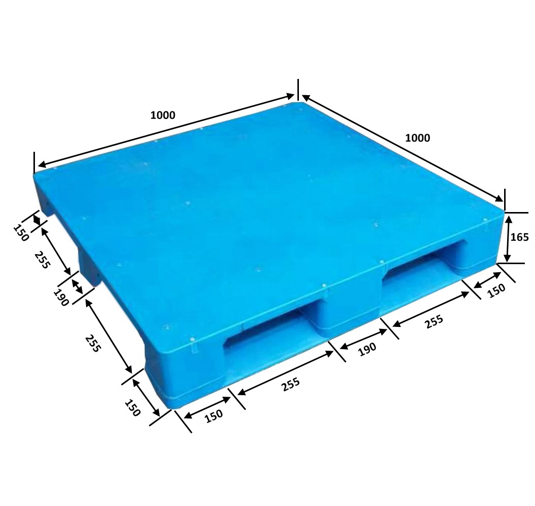 スチールチューブ付き再利用可能なフォークリフトプラスチックパレット