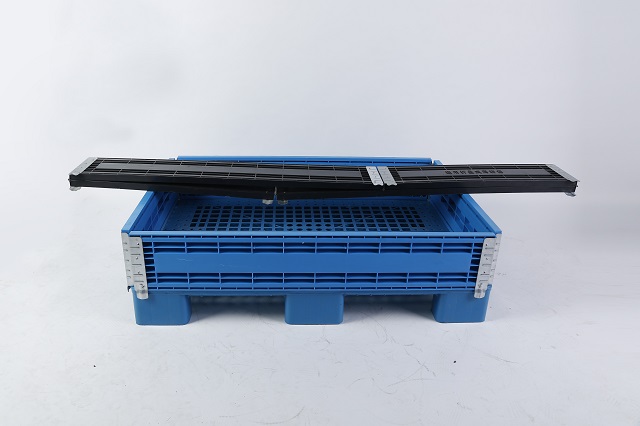 再利用可能なソリッドユーロ FLC 折りたたみ式プラスチックパレットボックスカラー