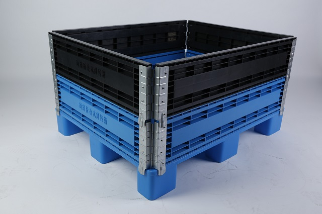 折りたたみ式プラスチックパレットカラースリーブパックボックス（蓋付き）