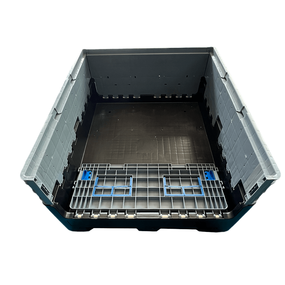 1200x1000x595 再利用可能なバルクストレージ折りたたみプラスチックパレットボックス