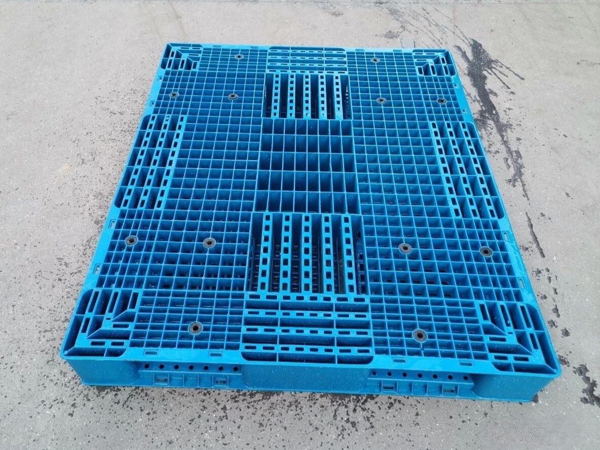 産業用 HDPE 積み重ね可能なオープンデッキリバーシブルプラスチックパレット