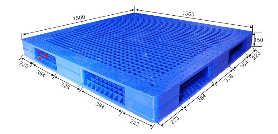 HDDFGNS1515B リサイクル可能な頑丈な特大 PP プラスチック パレット