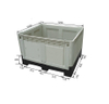 1200x1000x810mmクローズドデッキFLC折りたたみ式プラスチックパレットボックス