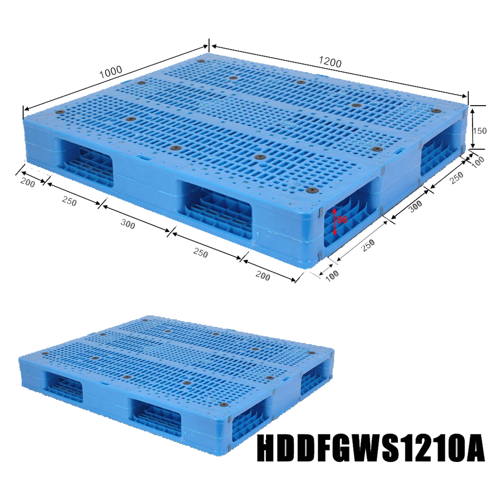 産業用4ウェイプラスチックスタッキングパレット1200 x 1000を輸出します