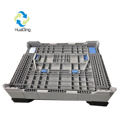 積み重ね可能な折りたたみ可能な大型プラスチックコンテナ