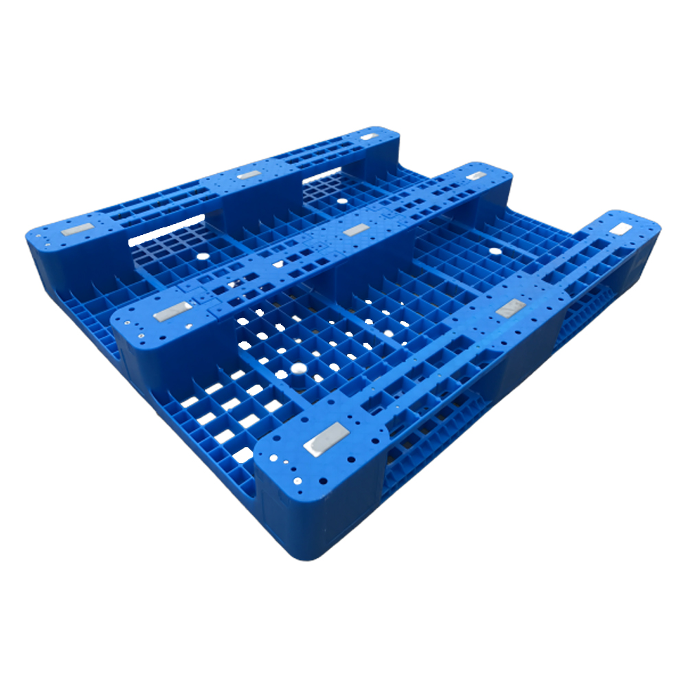  ISOで強化された鋼管付き3ランナーオープンデッキプラスチックパレット