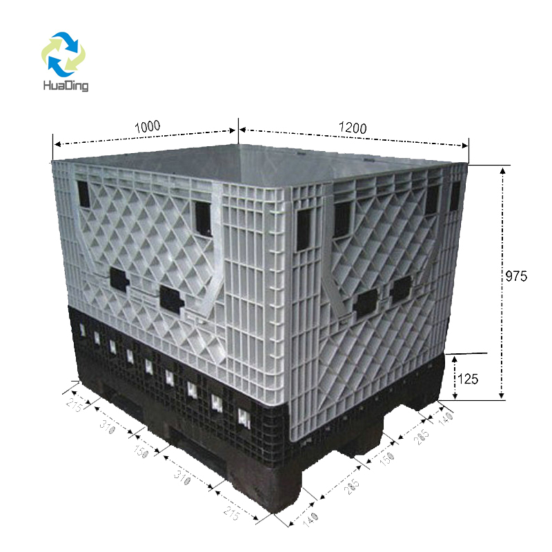 プラスチックパレット包装用折りたたみコンテナ
