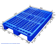 1200x1000 3 ランナークローズドデッキラックマウント可能プラスチックパレット 