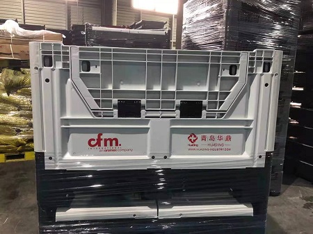 閉じた壁とグリッド底の再利用可能な保管プラスチック パレット コンテナー