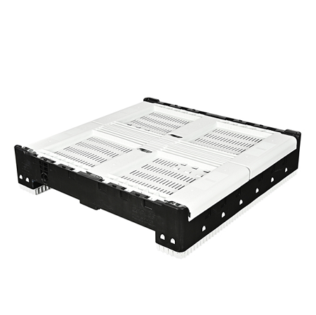 1162x1162x780 PP 積み重ね可能な通気孔付き折りたたみ式プラスチック パレット ボックス