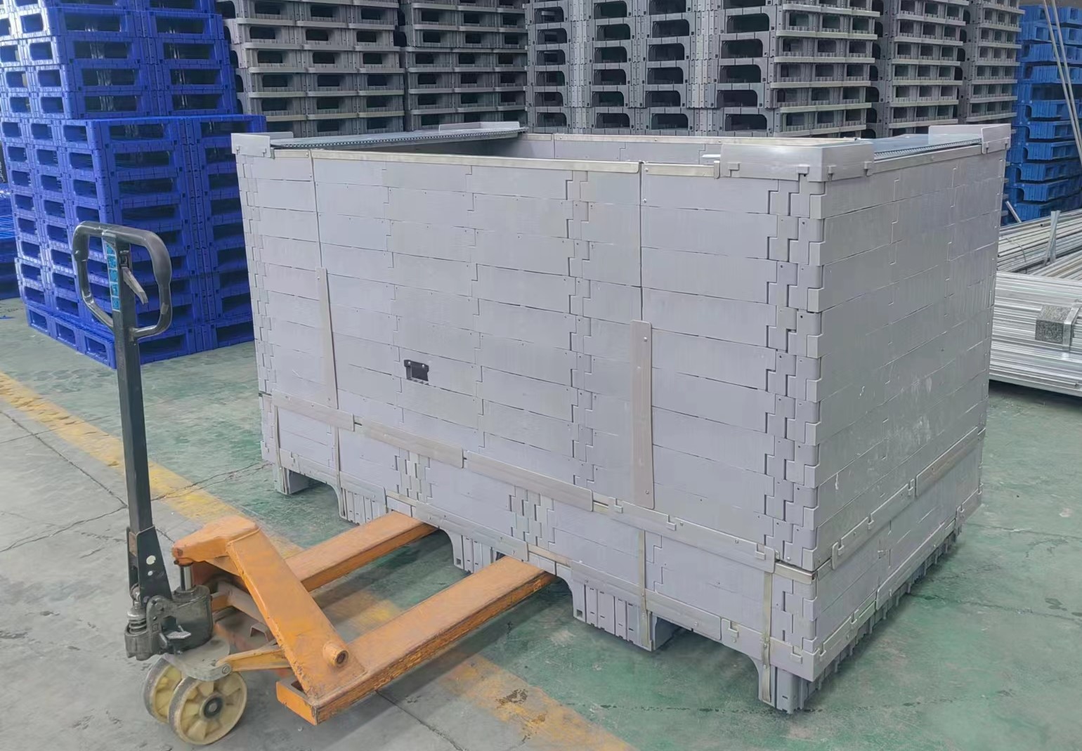 頑丈なプラスチックパレットボックス