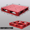 1200 x 1000 赤の滑り止めフラットトップ積み重ね可能なプラスチック パレット