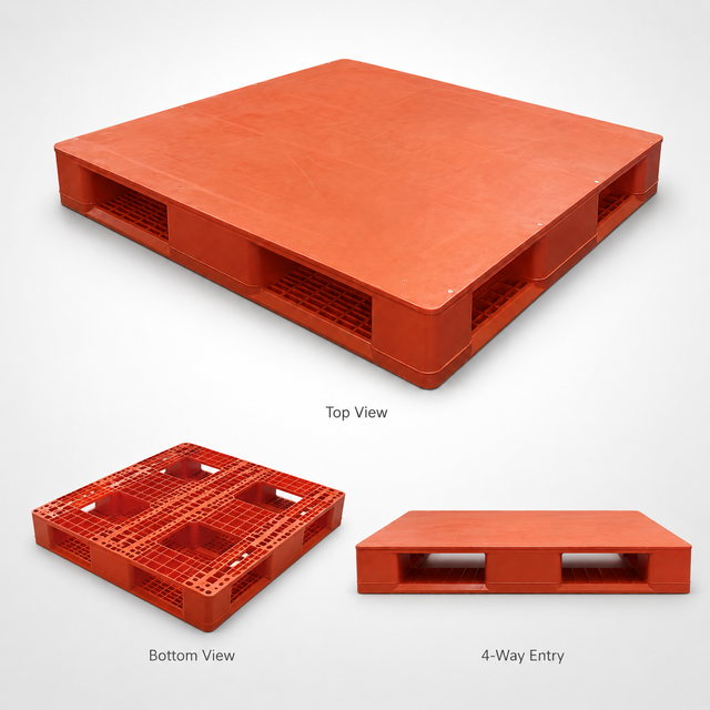 1200x1100x168 mm 両面ソリッドトッププラスチックパレット