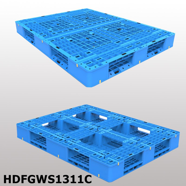 1300 X 1100 HDPE オートメーション ストア用 4 ウェイ スタッキング プラスチック パレット