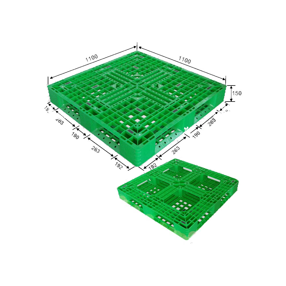 産業用ラックマウント可能プラスチックパレット（3ランナー付き） 