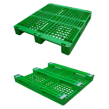 1300*1200 3 ランナーオープンデッキグリーンラックマウント可能プラスチックパレット