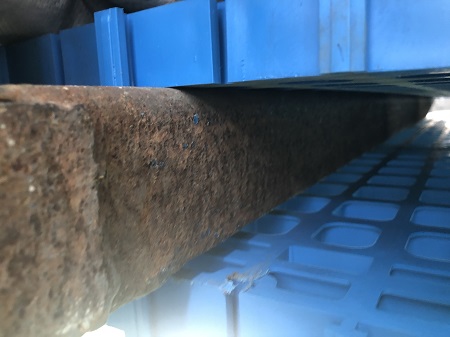 大型高耐久グリッド青色プラスチックモジュラーパレット