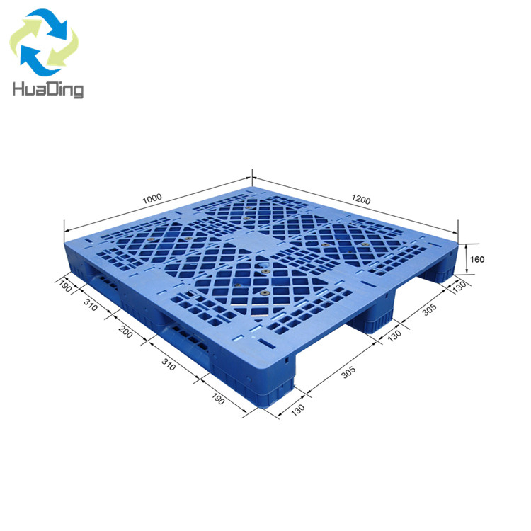 1200 X 1000 3 ランナー片面グリッドデッキ硬質プラスチックパレット