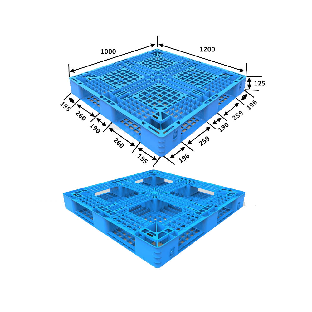 青いプラスチック パレット片面プラスチック パレット