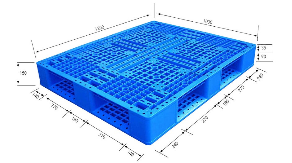 HDFGNS1210B 保管用の安価な 40 X 48 プラスチックスタッキングパレット