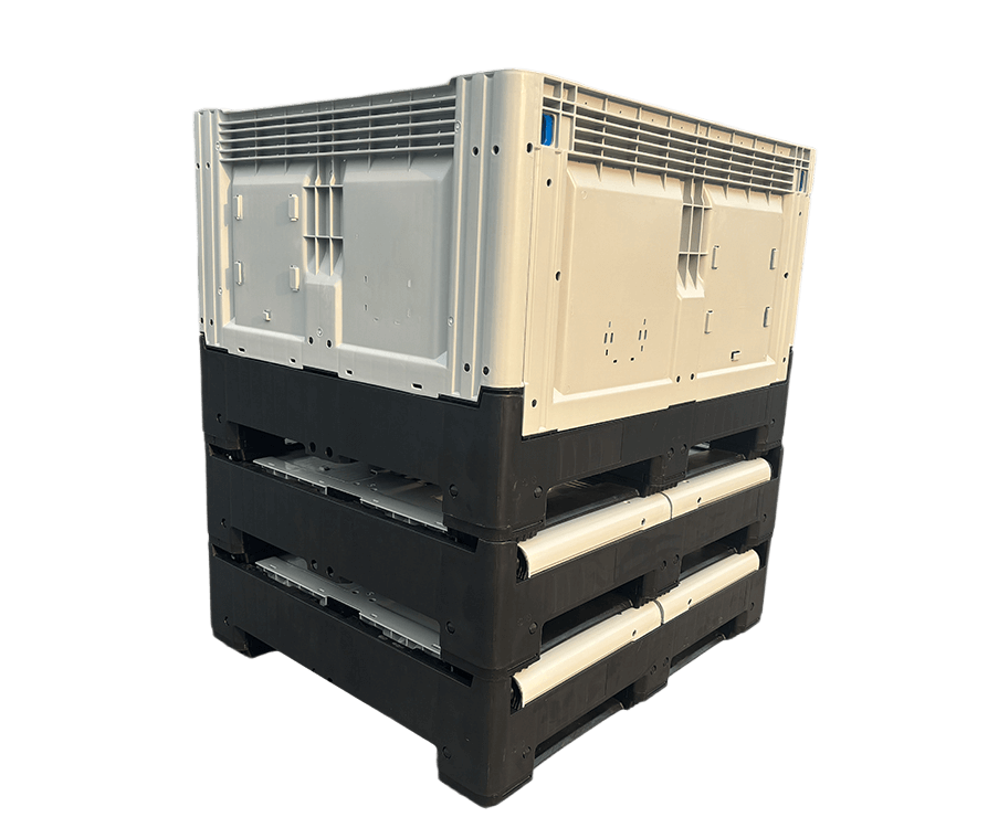 1200x1000x760 PP衛生保管折りたたみ式プラスチックパレットコンテナ