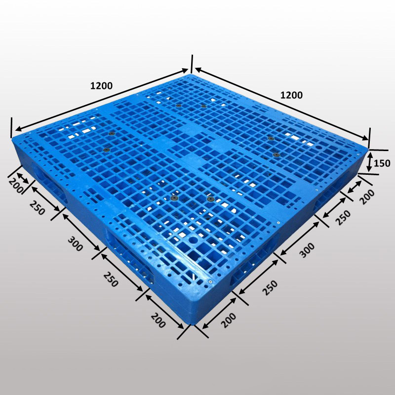 倉庫用48x48両面積み重ね可能なプラスチックパレット