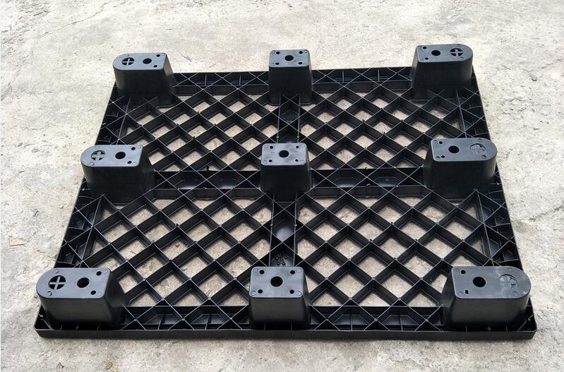 1200 x 1000 ブラック軽量国際輸送用プラスチックパレット