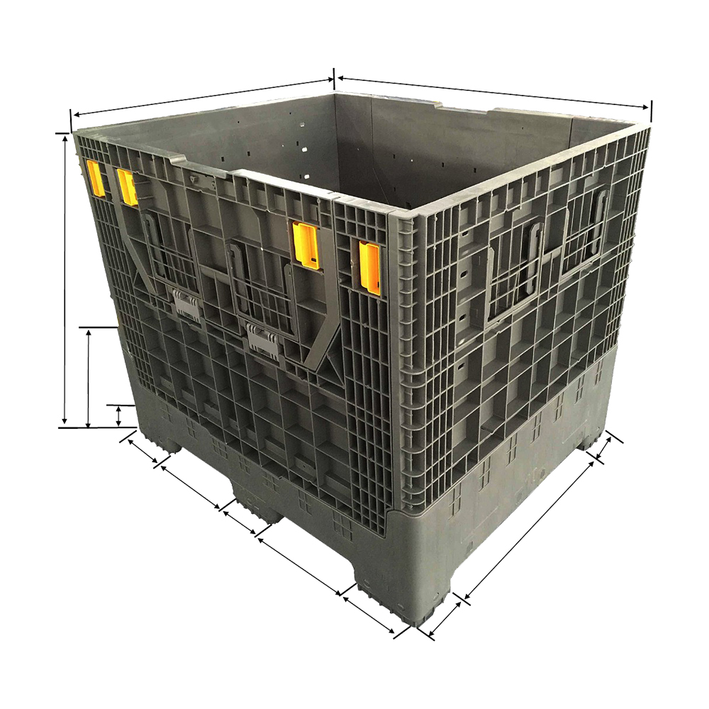 1200*1000*1000 大型倉庫保管プラスチック パレット ボックス 
