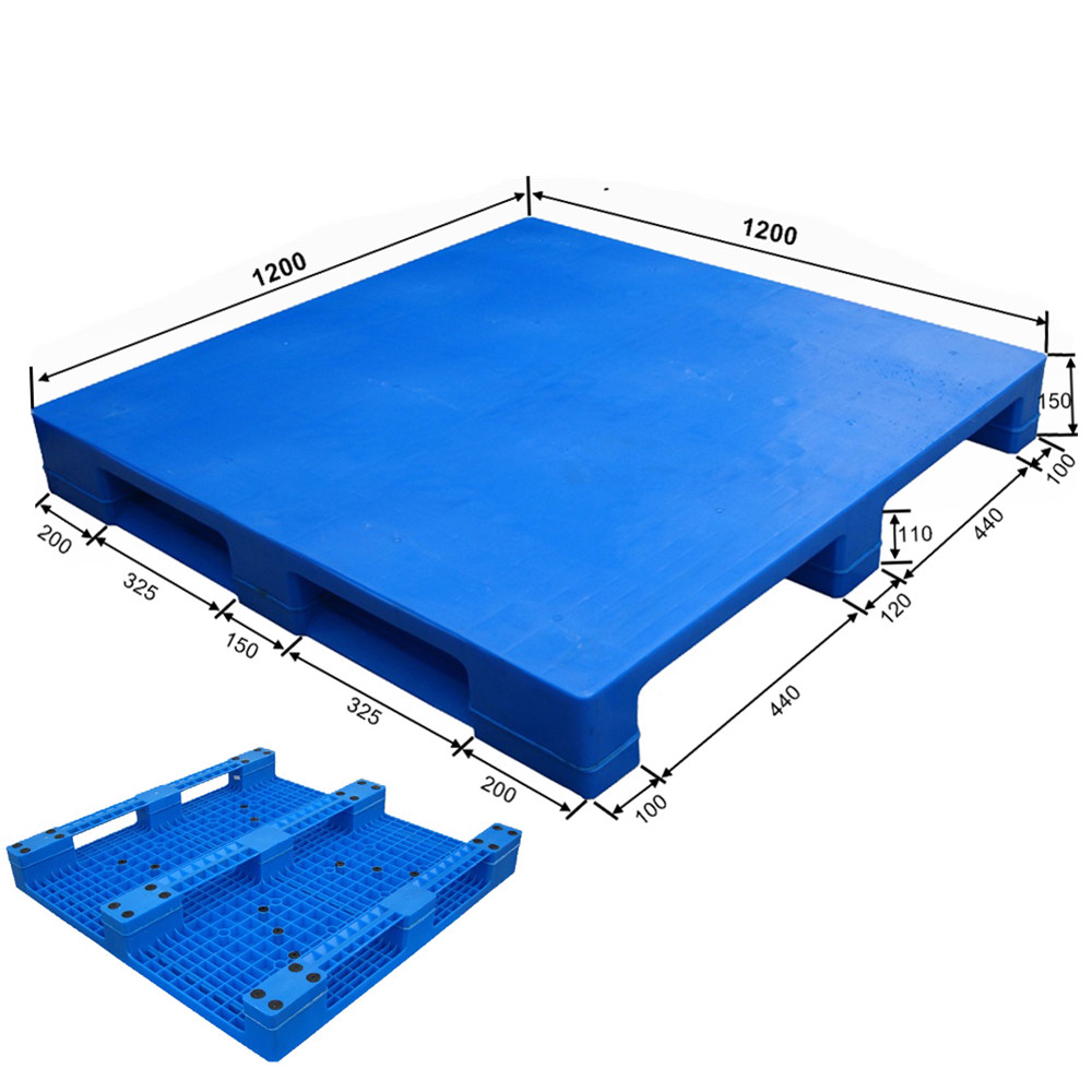 1200*1200 3 ランナークローズデッキ輸出積み重ね可能なプラスチックパレット