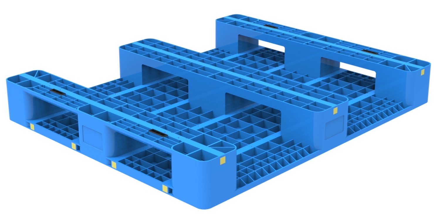 40x48 HDPE 滑り止めソリッドトップラックマウント可能プラスチックパレット