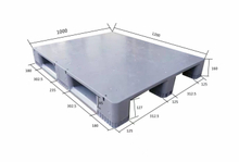 48 x 40 グレー工業用スチール強化プラスチック倉庫パレット
