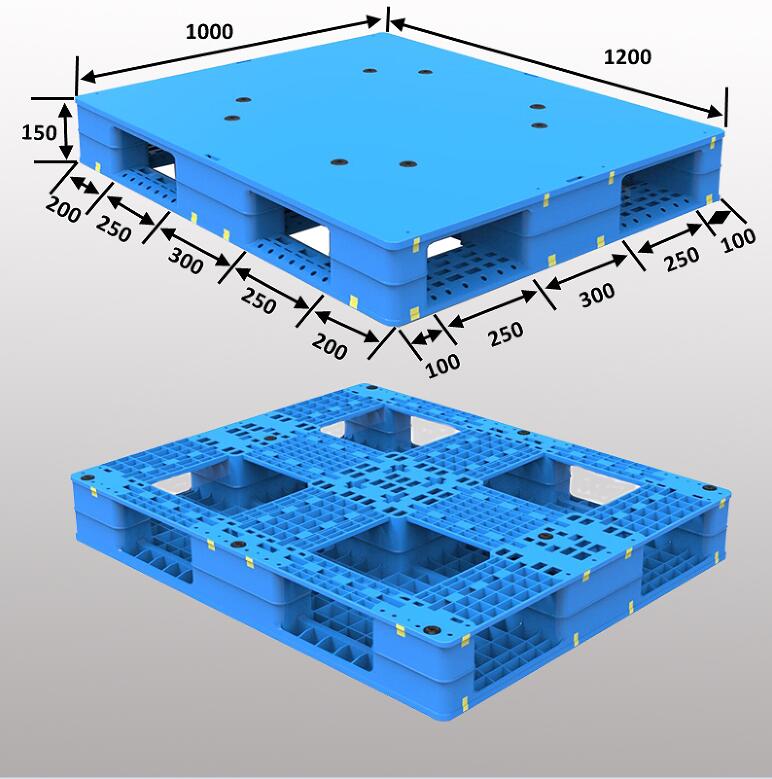 1200 x 1000 色付き積み重ね可能な FDA 承認の衛生的なプラスチック パレット