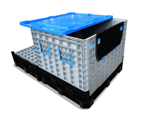 蓋付きプラスチックパレットボックス