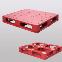 1200 x 1000 赤の滑り止めフラットトップ積み重ね可能なプラスチック パレット