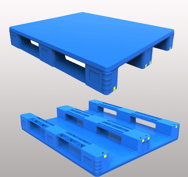 1200 x 1000 ポリプロピレン衛生フラットトップ プラスチック パレット