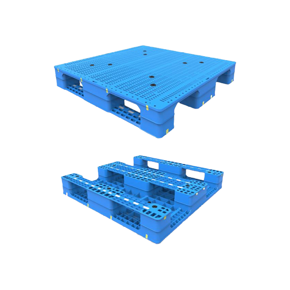 オープンデッキ3ランナー収納プラスチックパレット 