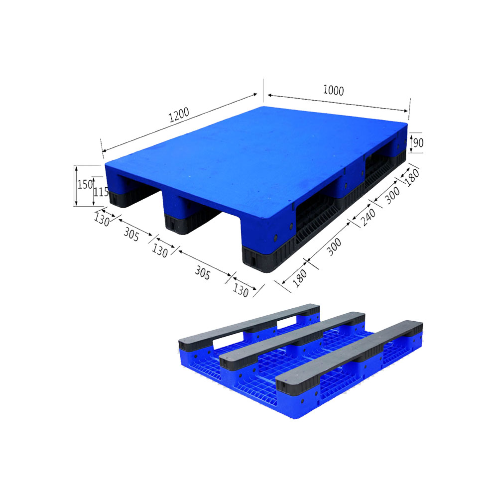 耐久性のある HDPE ユーロの積み重ね可能なプラスチック収納パレット