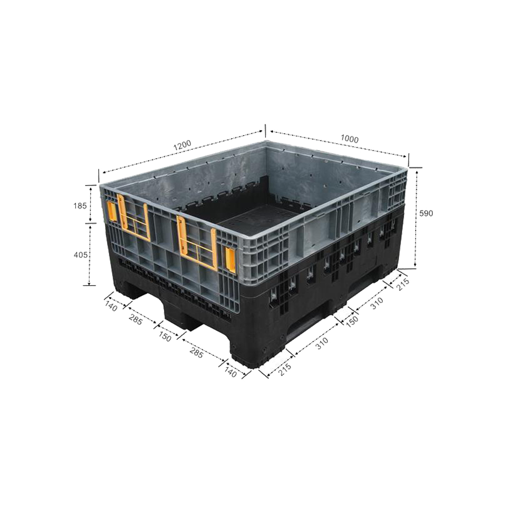 倉庫用固体折りたたみプラスチックパレット収納ボックス