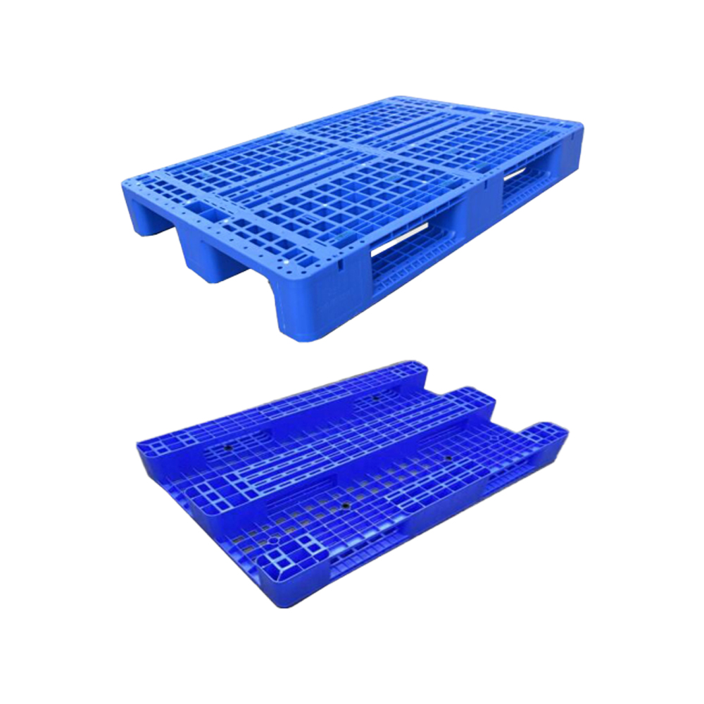 1200*800 3 つのランナー片面ユーロ保管プラスチック パレット