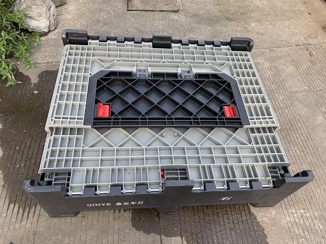 大型の積み重ね可能なユーロプラスチック折りたたみパレットビン