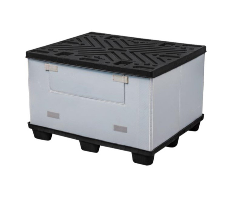 1200 x 1000 バルクストレージ折りたたみ式プラスチックパレットスリーブボックス