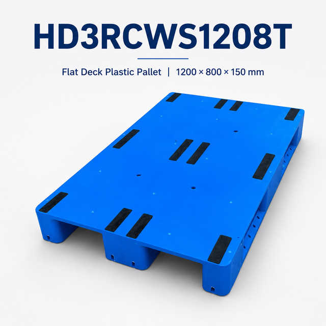 1200x800x150 mm スリーランナーソリッドトッププラスチックパレット