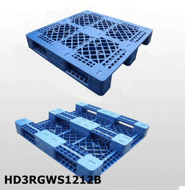 1200*1200 3 ランナーグリッドデッキ HDPE プラスチックパレット 