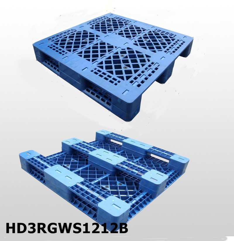 1200*1200 3 ランナーグリッドデッキ HDPE プラスチックパレット 