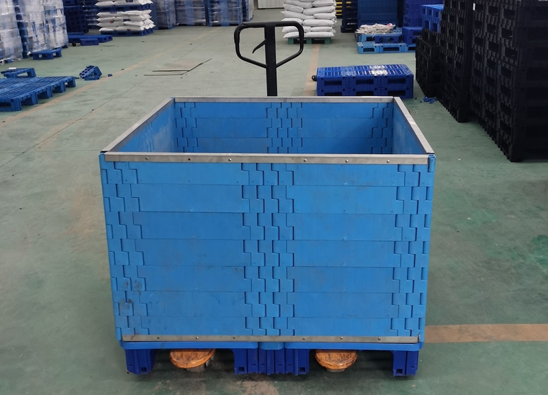 HDPE 高耐久折りたたみプラスチックパレットボックス