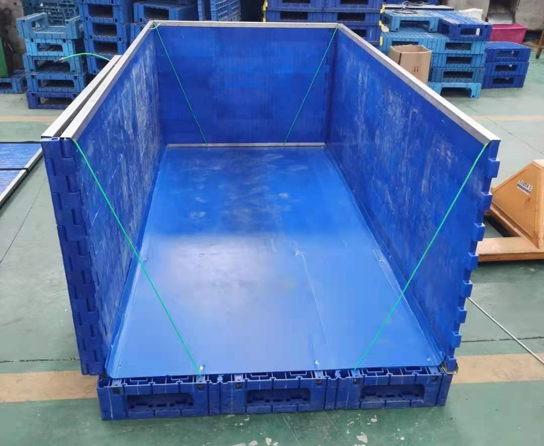 蓋付きの硬質カスタマイズプラスチック折りたたみパレットコンテナ