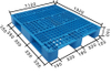 倉庫用片面使用入れ子式プラスチックパレット