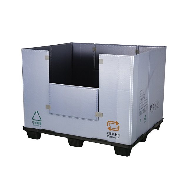 リサイクル可能な折りたたみプラスチックパレットスリーブパックバルクコンテナ