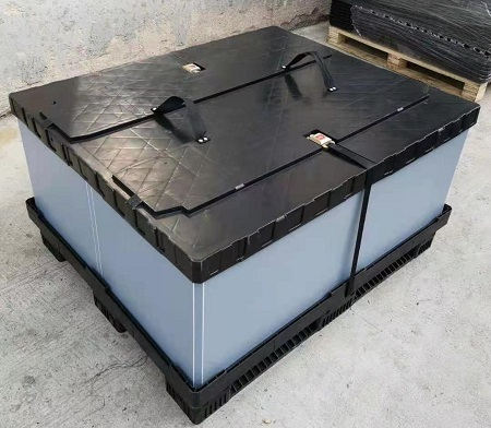 射出パレット付き折りたたみ式ユーロプラスチックスリーブパックボックス